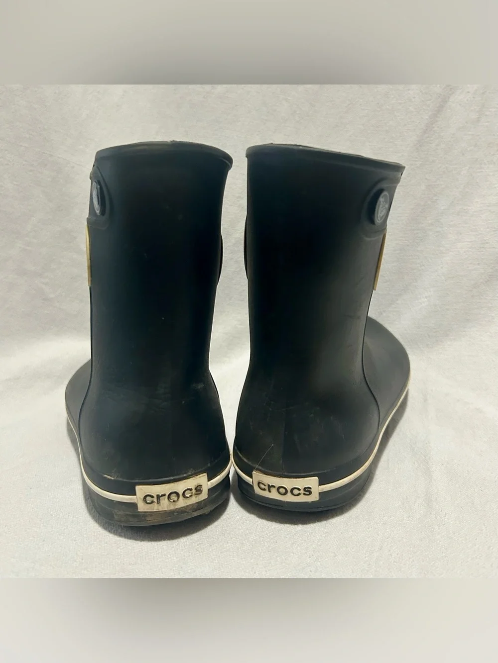 Crocs Jaunt Shorty Black Waterproof Ankle Rain Boots Womens 8